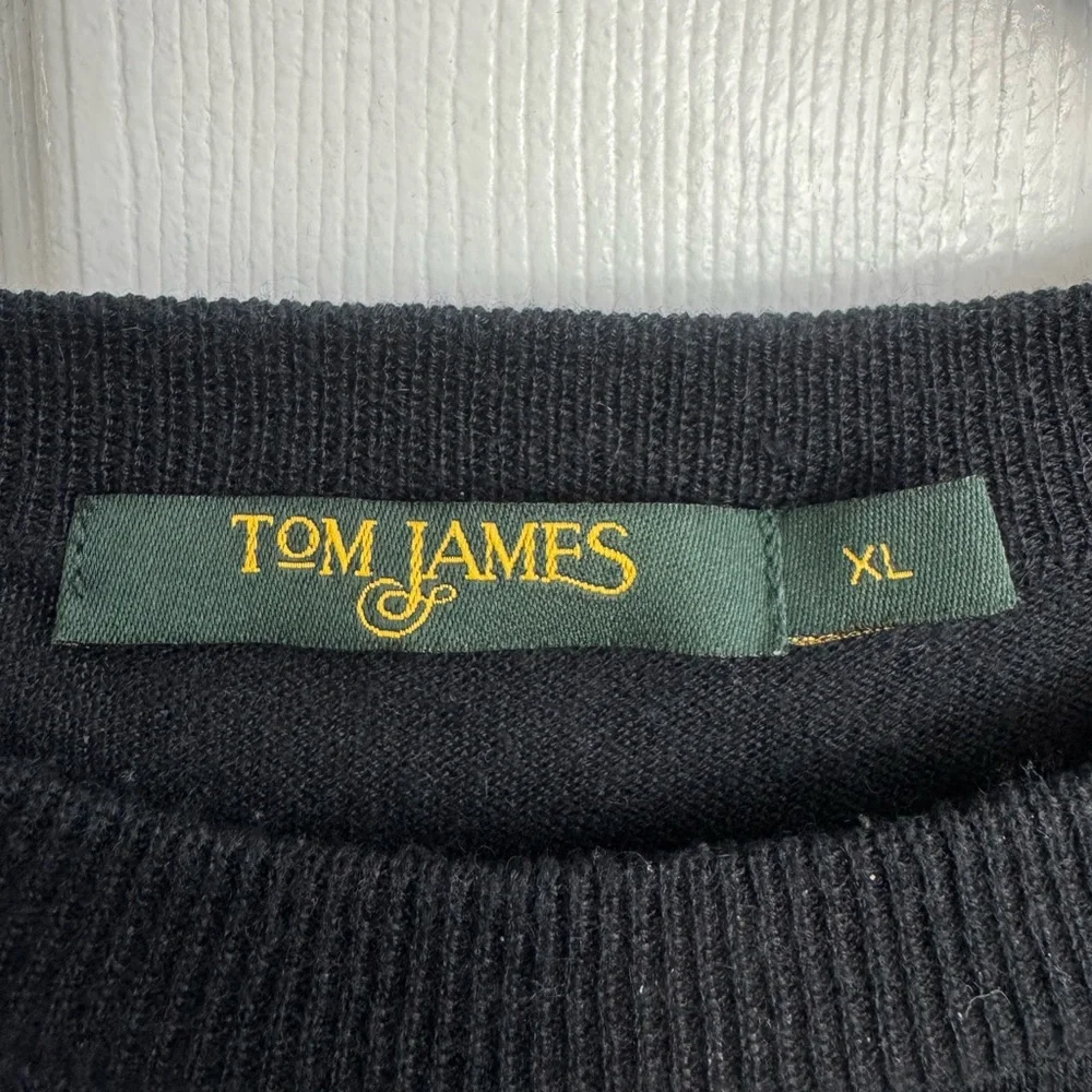 TOM JAMES Silk Cashmere Blend Men's Crewneck Sweater Size XL